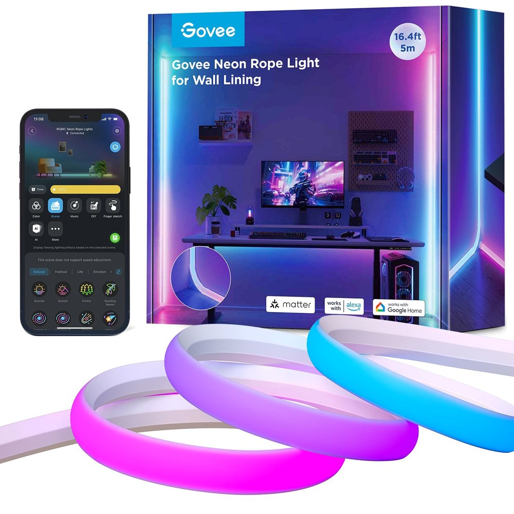 Govee Neon Rope Light Lysstrimmel - 5m - Hvid