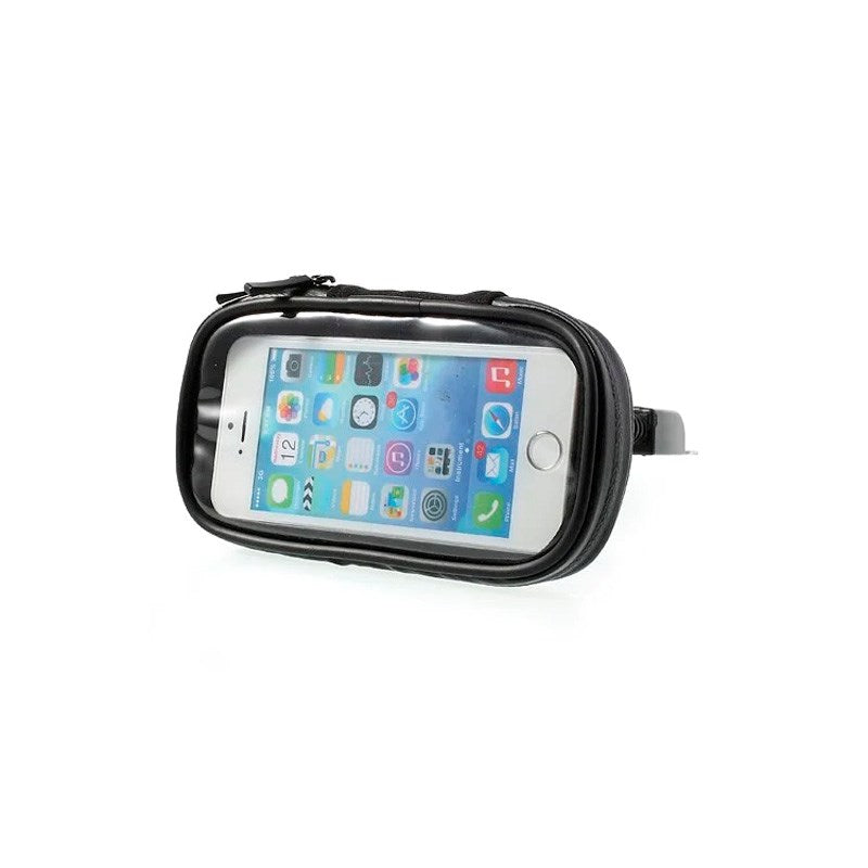 Roterende Mobilholder til Motorcykelstyr - Vandtæt - Størrelse 14.5 x 7.5 cm - Sort