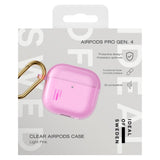 AirPods (4. Gen.) iDeal of Sweden Clear Case m. Karabinhage - Light Pink