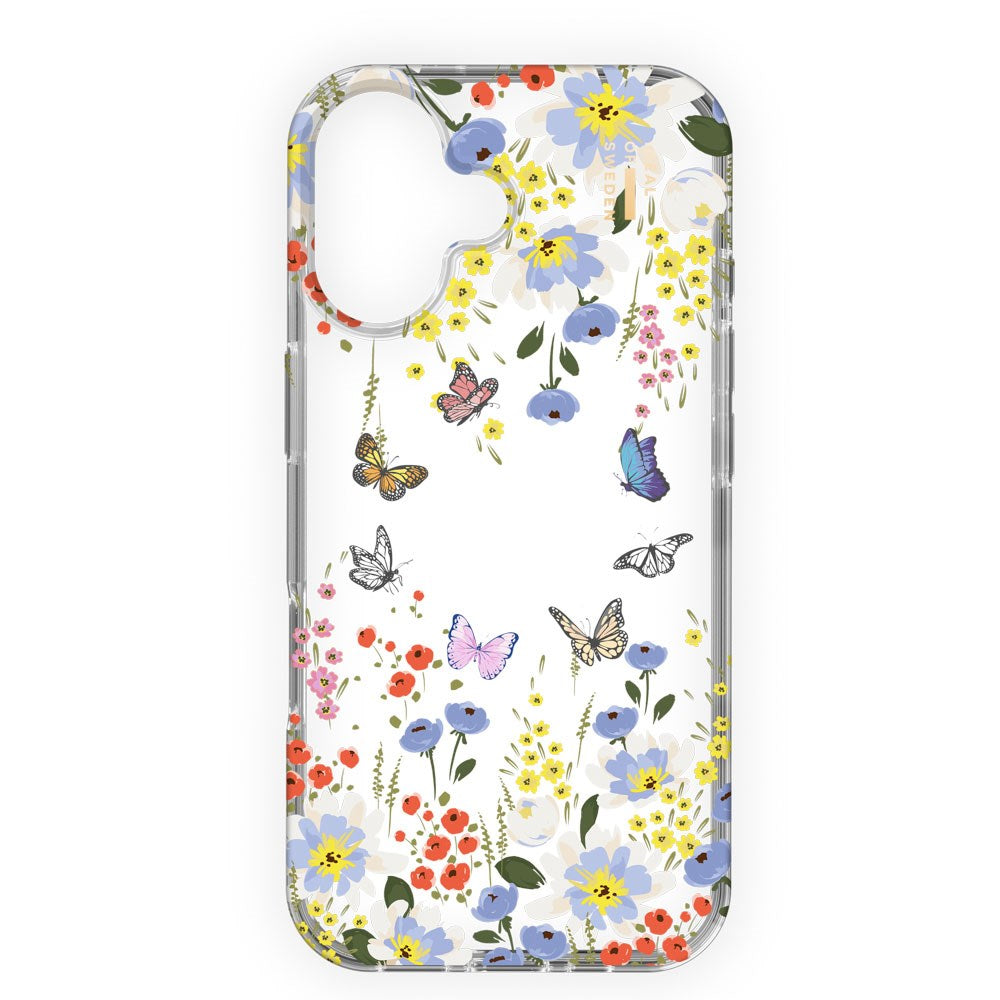 iPhone 16 iDeal Of Sweden Clear Cover - Artistic Garden