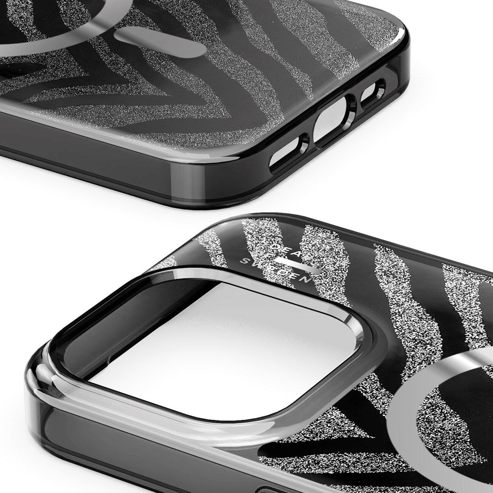 iPhone 15 Pro iDeal Of Sweden Clear Cover - MagSafe Kompatibel - Zebra Mystique