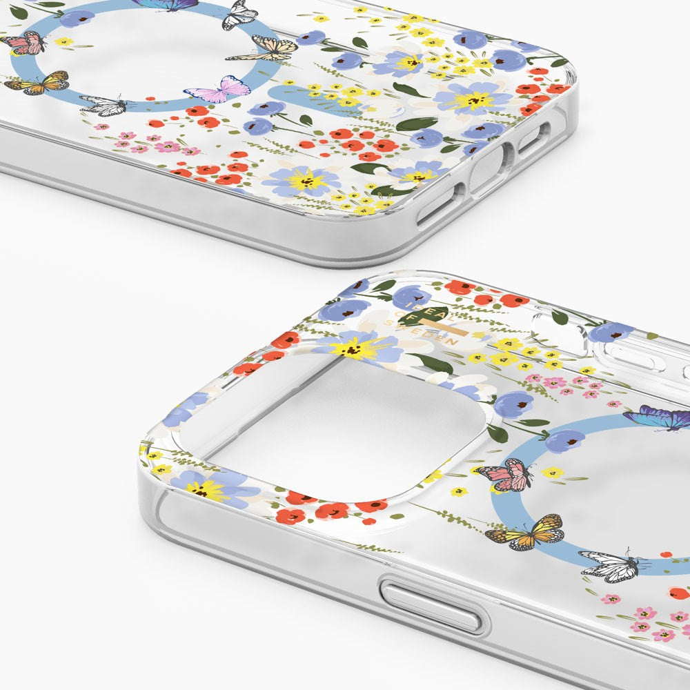 iPhone 15 Pro Max iDeal Of Sweden Clear Cover - MagSafe Kompatibel - Artistic Garden