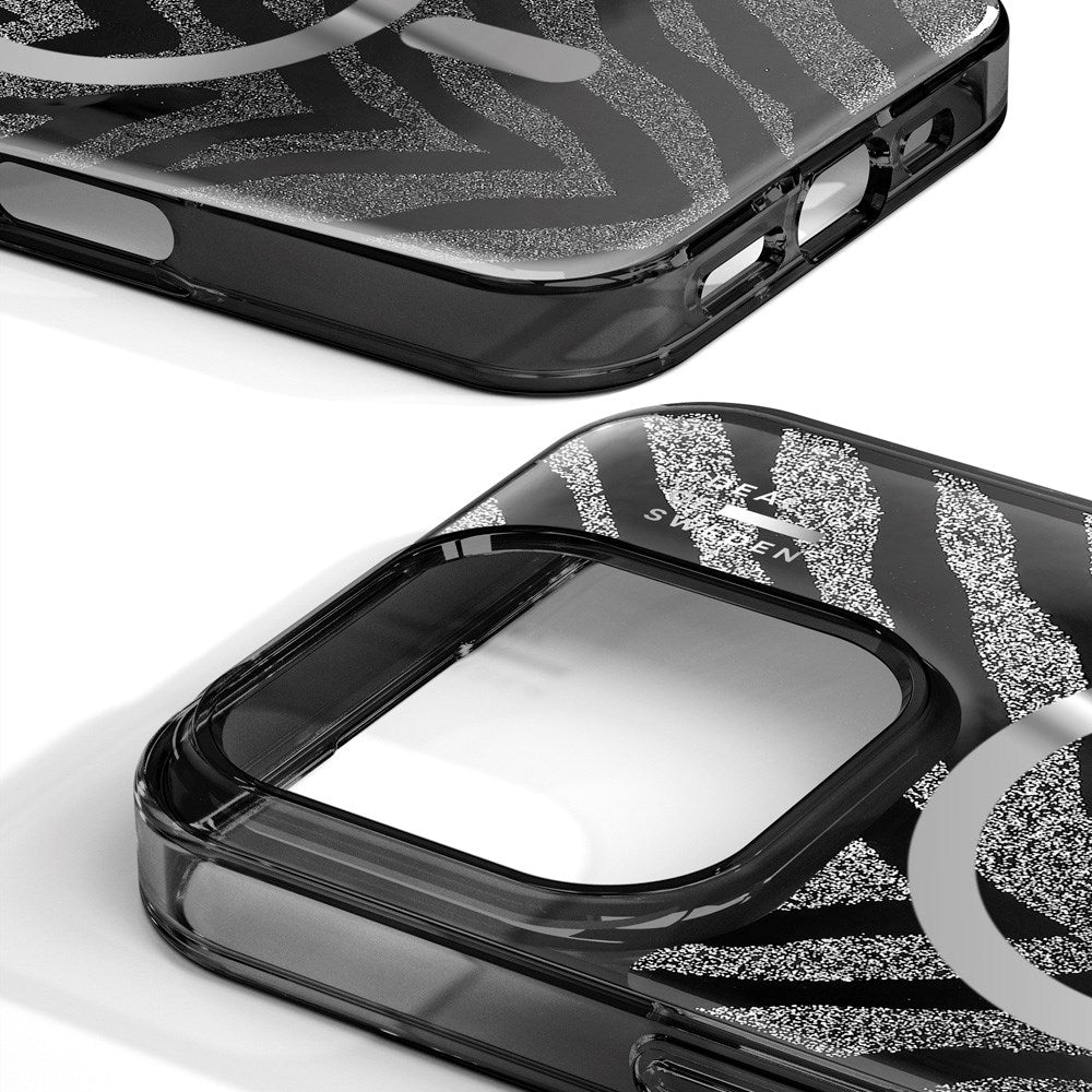 iPhone 16 Pro iDeal Of Sweden Clear Cover - MagSafe Kompatibel - Zebra Mystique
