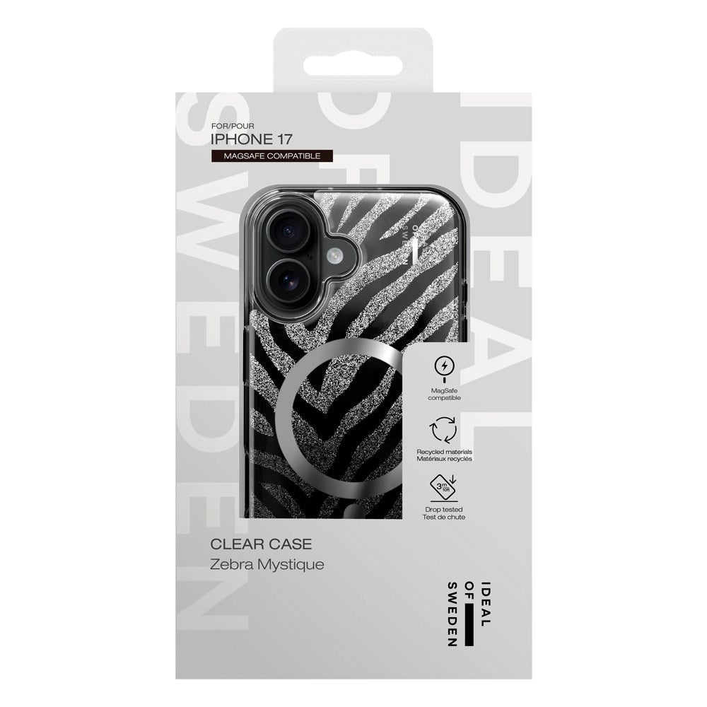 iPhone 17 iDeal Of Sweden Clear Cover - MagSafe Kompatibel - Zebra Mystique