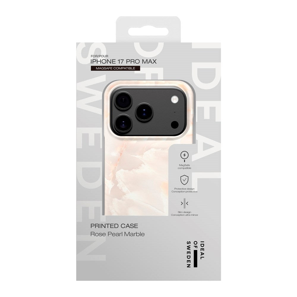 iPhone 17 Pro Max iDeal Of Sweden Fashion Cover - MagSafe Kompatibel - Rose Pearl Marble