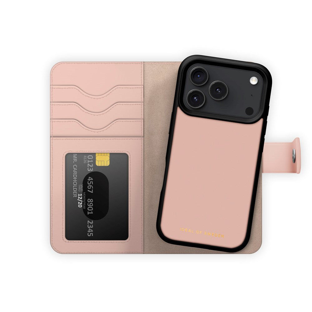 iPhone 17 Pro Max iDeal Of Sweden Magnet Wallet+ Flip Cover - MagSafe Kompatibel - Pink