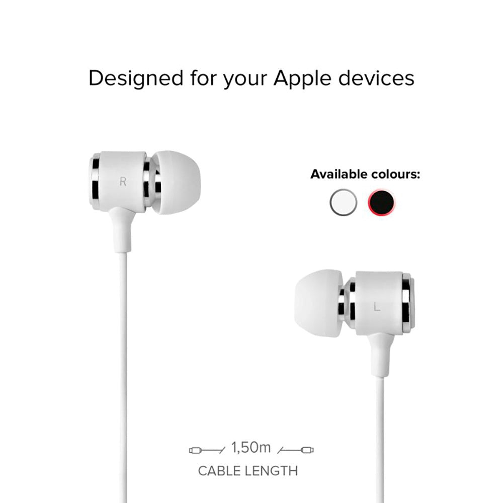 SBS Studio Mix 100 Høretelefon In-Ear m. Lightning- Hvid - (DEMO)