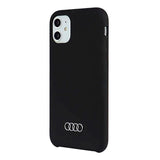 Audi iPhone 12 / 12 Pro Silikone Cover m. Metal Logo - Sort