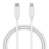 Smartline (3A/15W) USB-C til Lightning Kabel 2 m. - Hvid