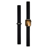 Lippa Apple Watch (42/44/SE/45/46/49mm) Magnetisk Læder Urrem - Sort
