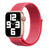Apple Watch (42/44/SE/45/46/49mm) Nylon Rem Lippa - Rød