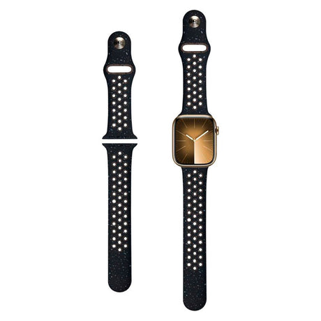 Apple Watch Silikonerem (38/40/SE/41/42mm) Lippa FLOUR - Sort