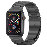 Apple Watch (38/40/SE/41/42mm) Lippa Rustfri Stål Rem - Sort