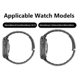 Apple Watch (38/40/SE/41/42mm) Lippa Rustfri Stål Rem - Sort