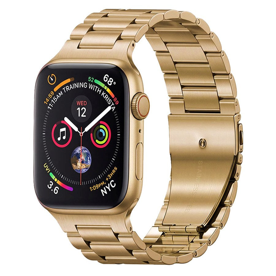 Apple Watch (42/44/SE/45/46/49mm) Lippa Rustfri Stål Rem - Rose Gold