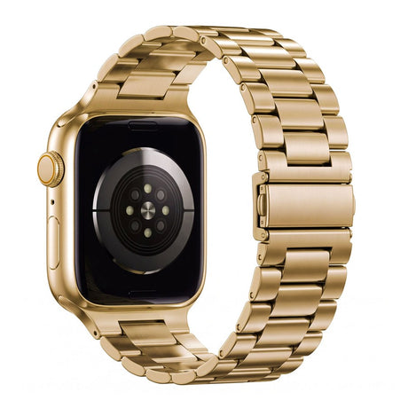 Apple Watch (42/44/SE/45/46/49mm) Lippa Rustfri Stål Rem - Rose Gold