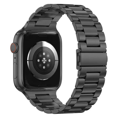 Apple Watch (42/44/SE/45/46/49mm) Lippa Rustfri Stål Rem - Sort