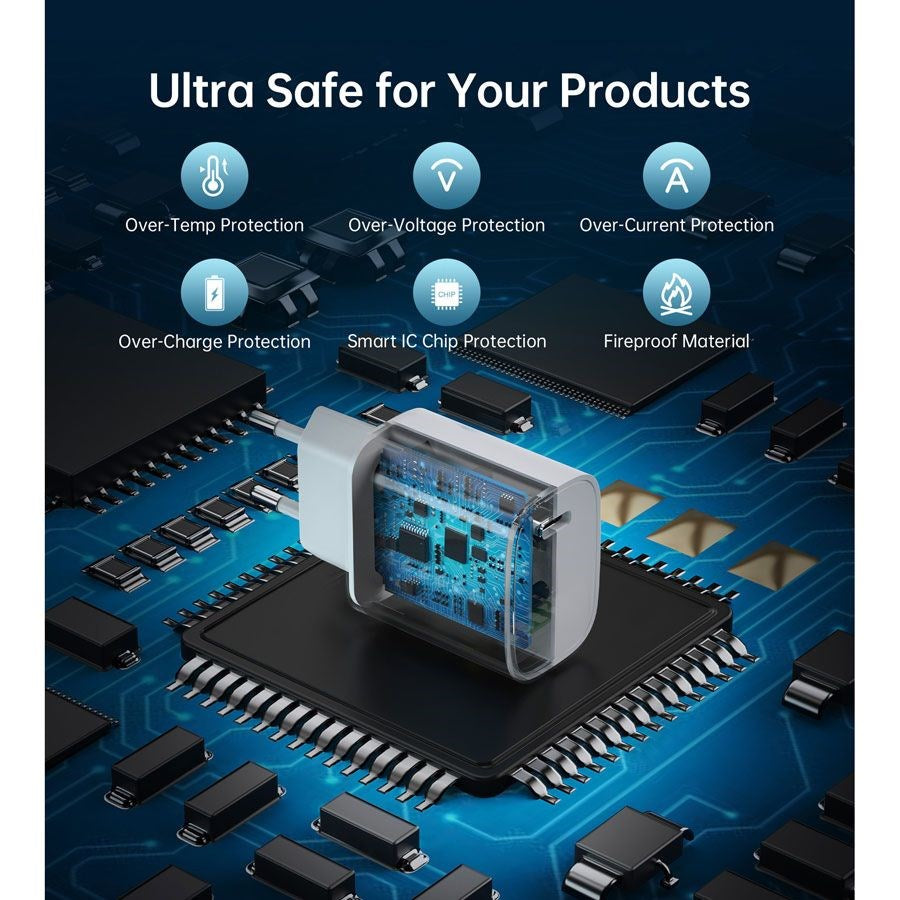Lippa Vægoplader m. USB-C 20W - Power Delivery - Hvid