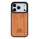 iPhone 17 Pro - EIDERWOOD Magnetisk Træcover - MagSafe Kompatibel - Kirsebærtræ