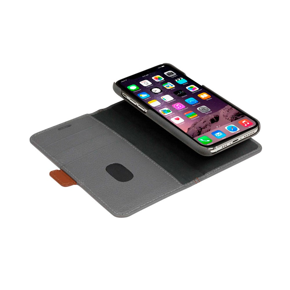 iPhone 11 Pro - dbramante1928 Lynge 2-i-1 Ægte Læder Flip Cover - Pebbled Grey