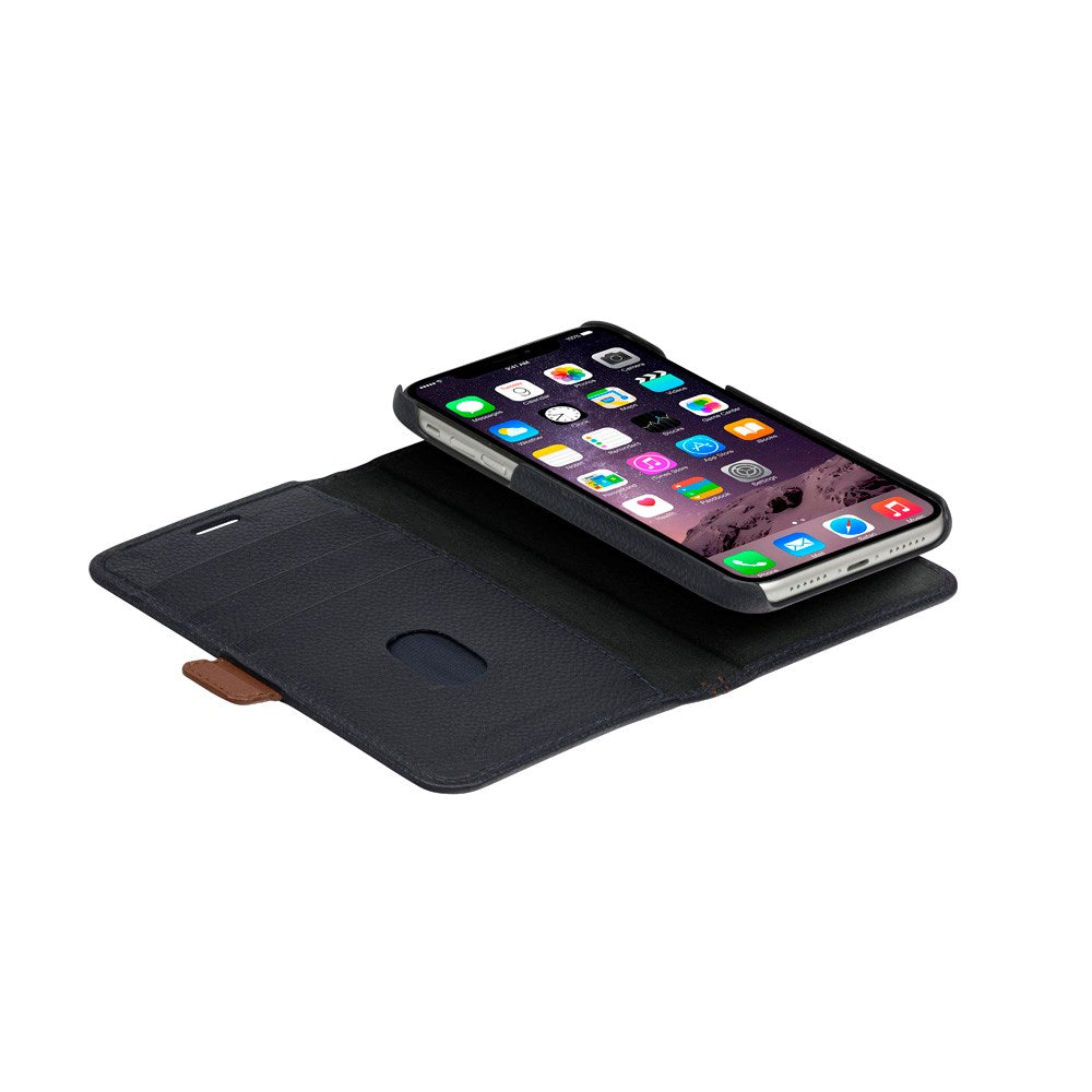 iPhone 11 - dbramante1928 Lynge 2-i-1 Ægte Læder Flip Cover - Pebbled Blue