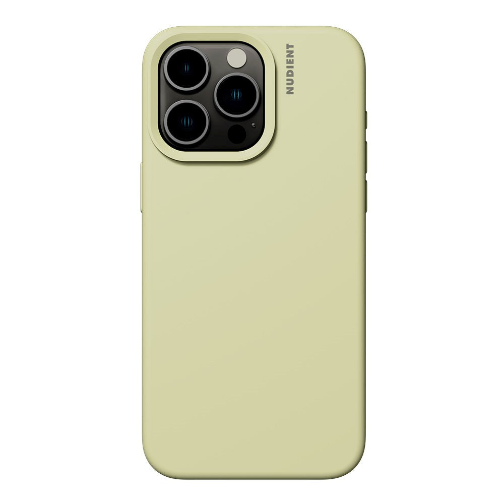 Nudient iPhone 15 Pro Base Silikon Skal - Pale Yellow