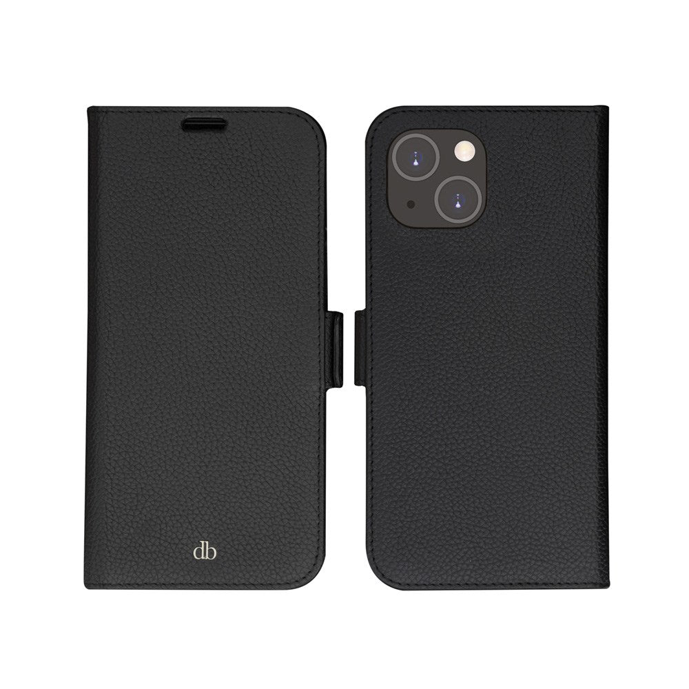 iPhone 14 Plus - dbramante1928 New York 2-i-1 Ægte Læder Flip Cover - Night Black