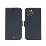 iPhone 14 Pro Max - dbramante1928 New York 2-i-1 Ægte Læder Flip Cover - Pacific Blue