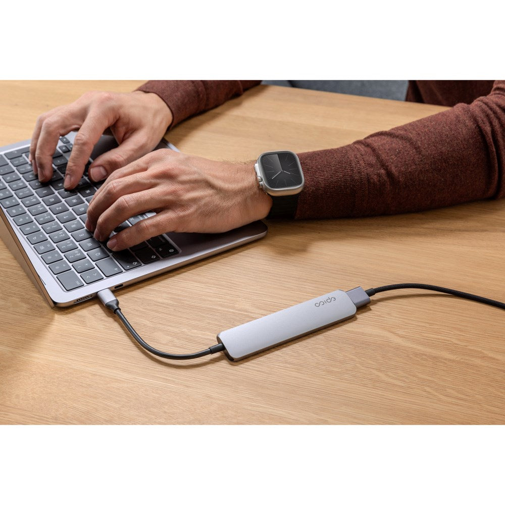 Epico 6-i-1 Aluminium 8K USB-C Hub - Space Grey