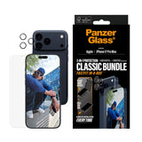 iPhone 17 Pro Max PanzerGlass 2-in-1 Classic Bundle m. Classic Fit Skærmbeskyttelse & Hoops Kameralinsebeskyttelse - Gennemsigtig
