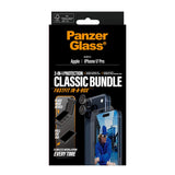 iPhone 17 Pro PanzerGlass 2-in-1 Classic Bundle m. Classic Fit Skærmbeskyttelse & Hoops Kameralinsebeskyttelse - Gennemsigtig