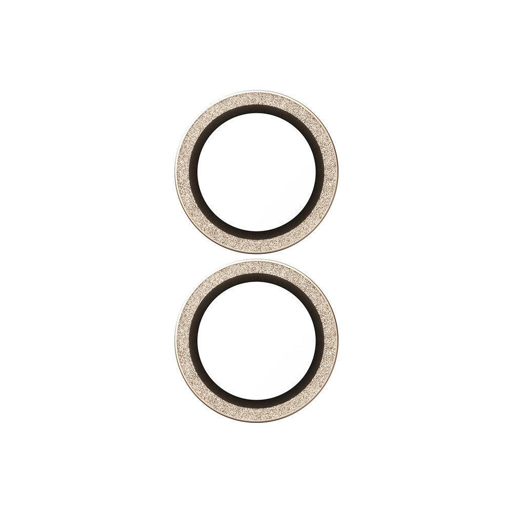 PanzerGlass iPhone 17 / 16 / 16 Plus Hoops Kamerabeskyttelsesglas inkl. Installationsramme - Glitter Guld