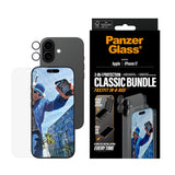 iPhone 17 PanzerGlass 2-in-1 Classic Bundle m. Classic Fit Skærmbeskyttelse & Hoops Kameralinsebeskyttelse - Gennemsigtig