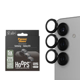 PanzerGlass Samsung Galaxy S25 Ceramic Hoops - Beskyttelse til Kamera - Gennemsigtig / Sort