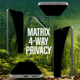 PanzerGlass Samsung Galaxy S25+ (Plus) Eco Matrix 4-Way Privacy Skærmbeskyttelse - Ultra Wide Fit - Alignerkit - Platinum Strength - Gennemsigtig