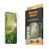 PanzerGlass Samsung Galaxy S25+ (Plus) Eco Matrix Skærmbeskyttelse Ultra Wide Fit - Alignerkit - Platinum Strength - Gennemsigtig