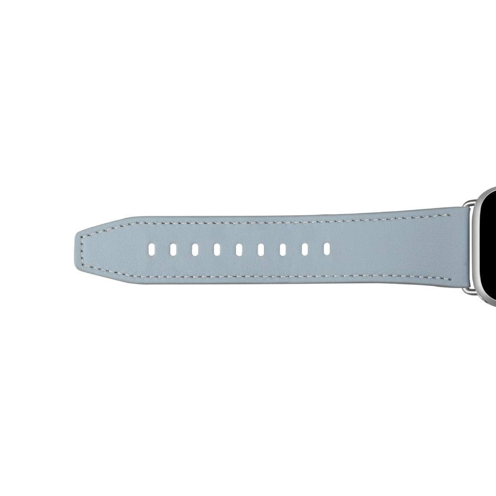 Apple Watch (38/40/SE/41/42mm) Puro E-CLASSIC Vegansk Læder Rem - Lyseblå