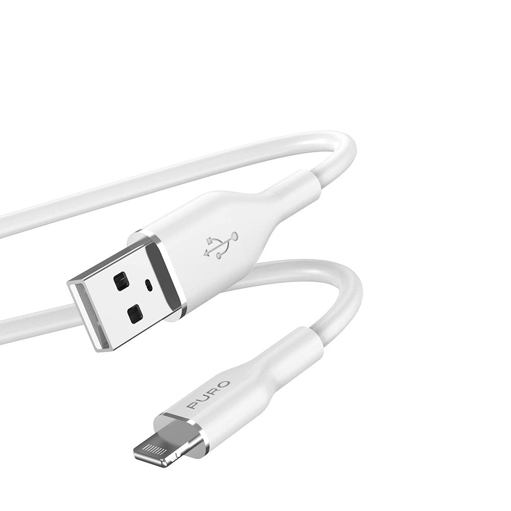 PURO Soft - USB-A til Lightning Kabel - 1.5m - Hvid