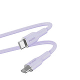 PURO Soft - USB-C til Lightning Kabel - 1.5m - Lilla