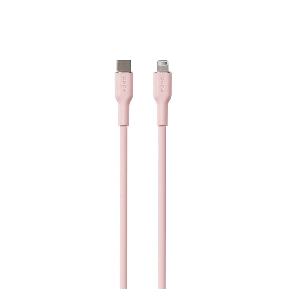 PURO Soft - USB-C til Lightning Kabel - 1.5m - Lyserød