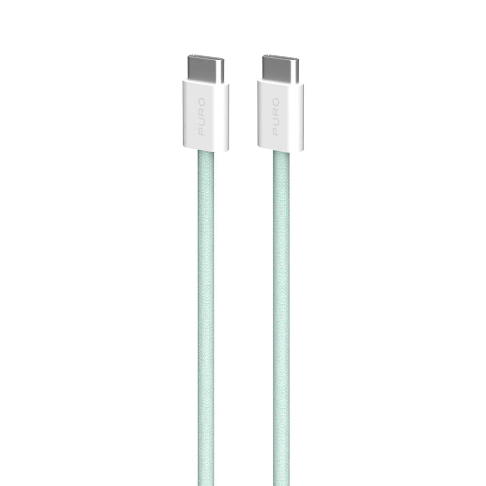 Puro FABK4 USB-C til USB-C Kabel – 1.5m, Hurtig Opladning og Dataoverførsel - Grøn