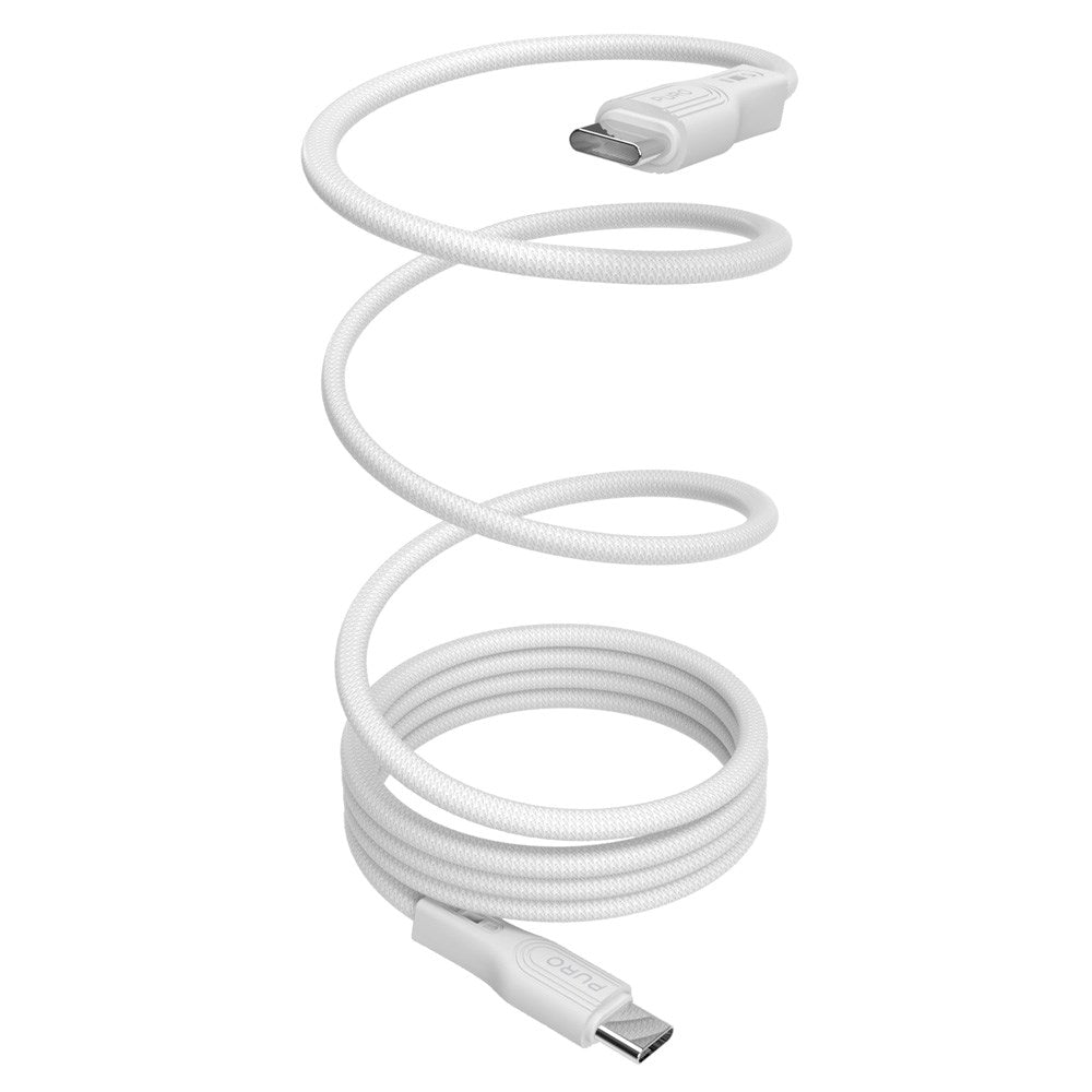 Puro 60W USB-C til USB-C Kabel med Magnetisk Tilslutning - 1m - Hvid