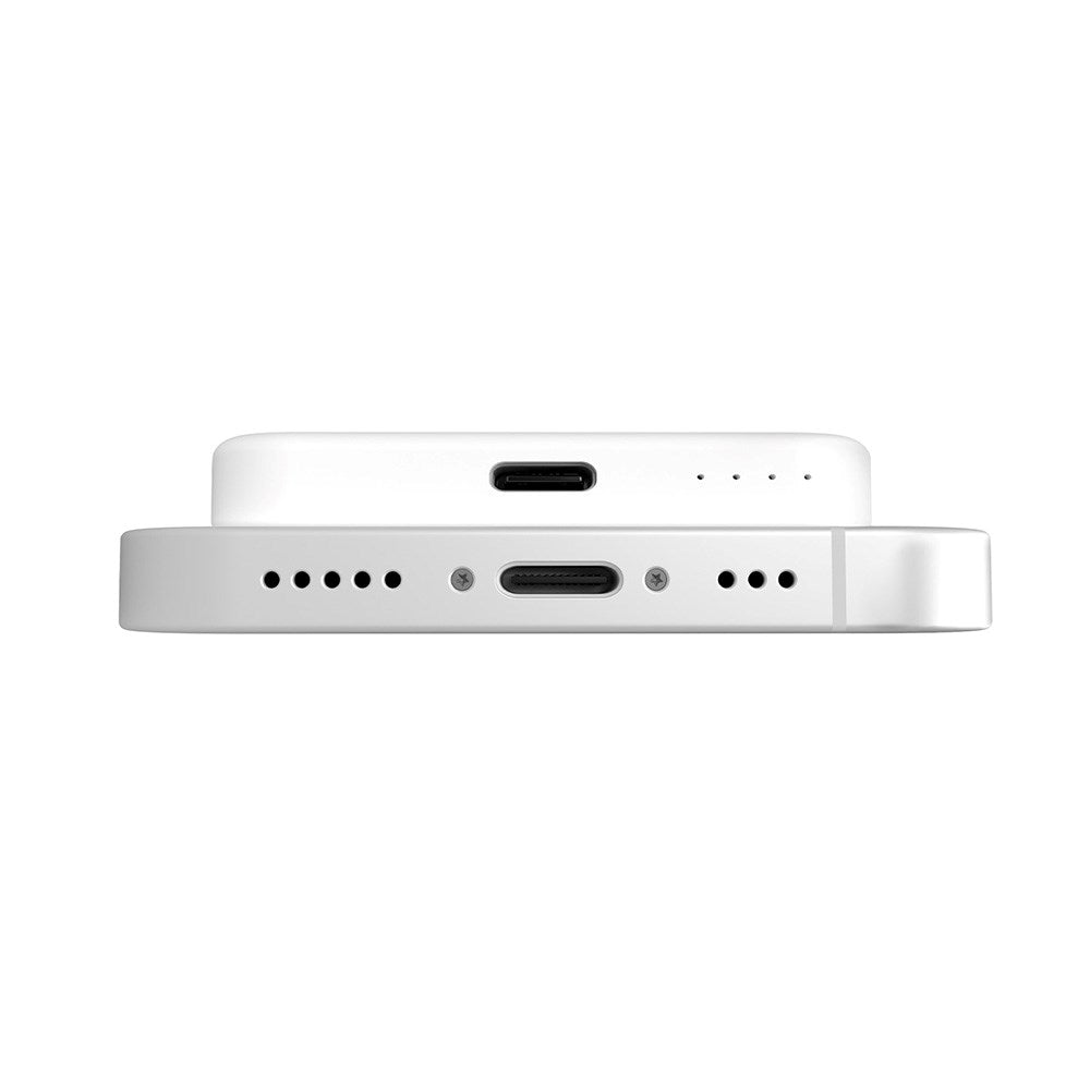 Puro Mini Power Mag 15W Magnetisk Powerbank 4200 mAh - USB-C Stik - MagSafe Kompatibel - Hvid