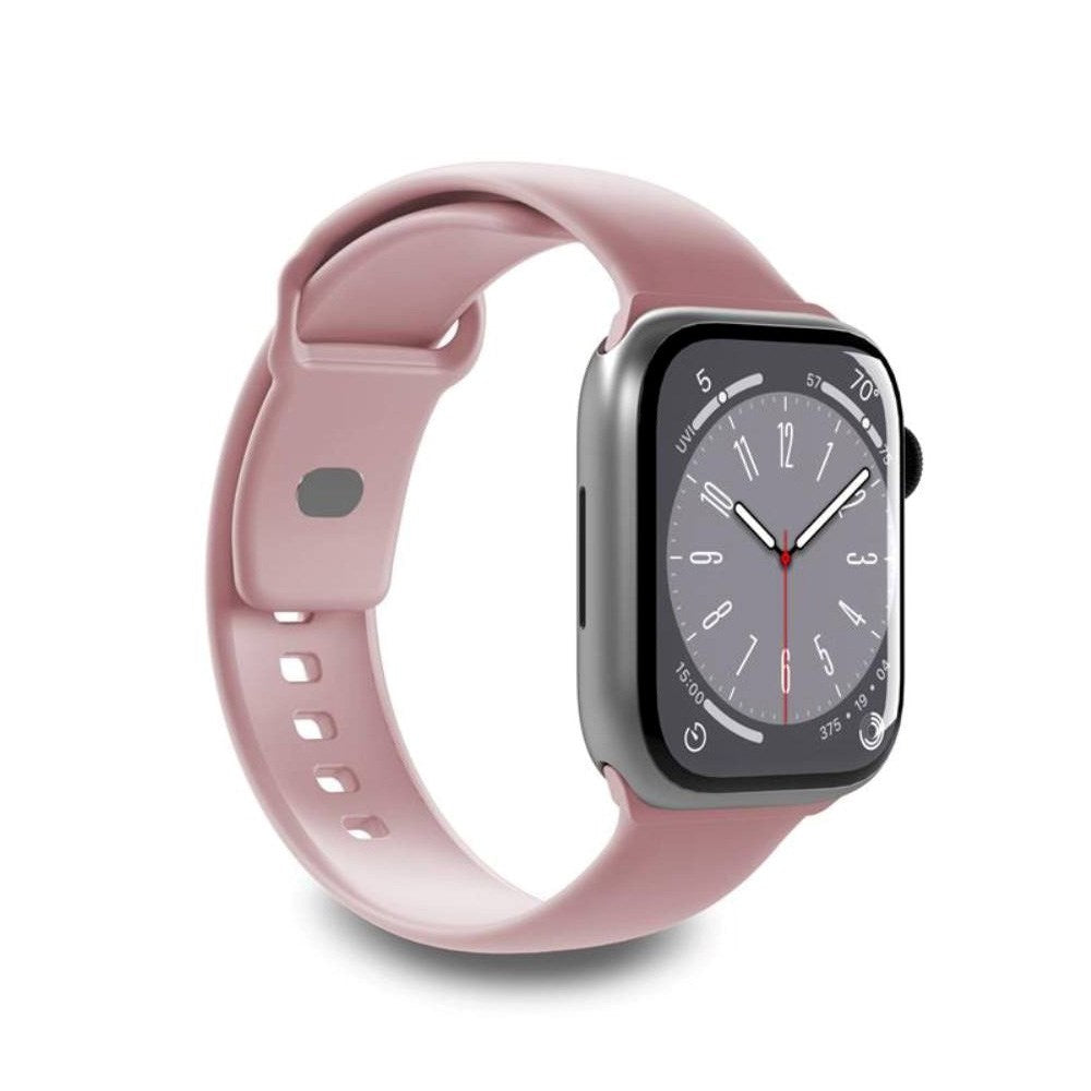 Apple Watch (38/40/SE/41/42mm) Puro ICON Silicone Rem - Lyserød