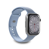 Apple Watch (38/40/SE/41/42mm) Puro ICON Silicone Rem - Lyseblå