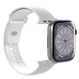 Apple Watch (38/40/SE/41/42mm) Puro ICON Silicone Rem - Hvid