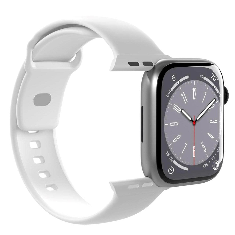 Apple Watch (42/44/SE/45/46/49mm) Puro ICON Silicone Rem - Lysegrøn