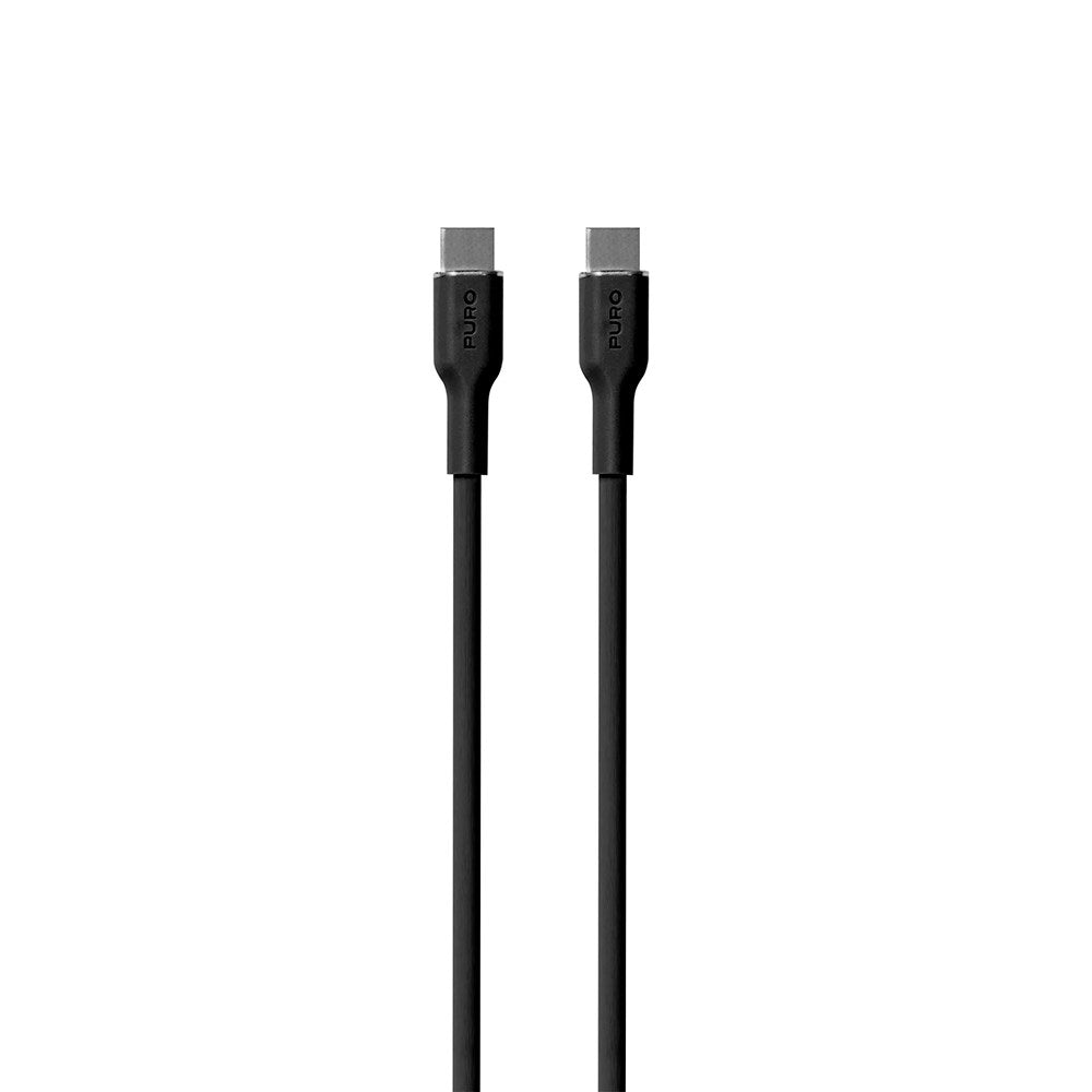 PURO Soft - USB-C til USB-C Kabel - 1.5m - Sort