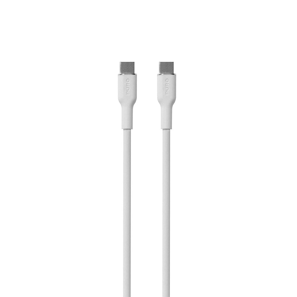 PURO Soft - USB-C til USB-C Kabel - 1.5m - Hvid