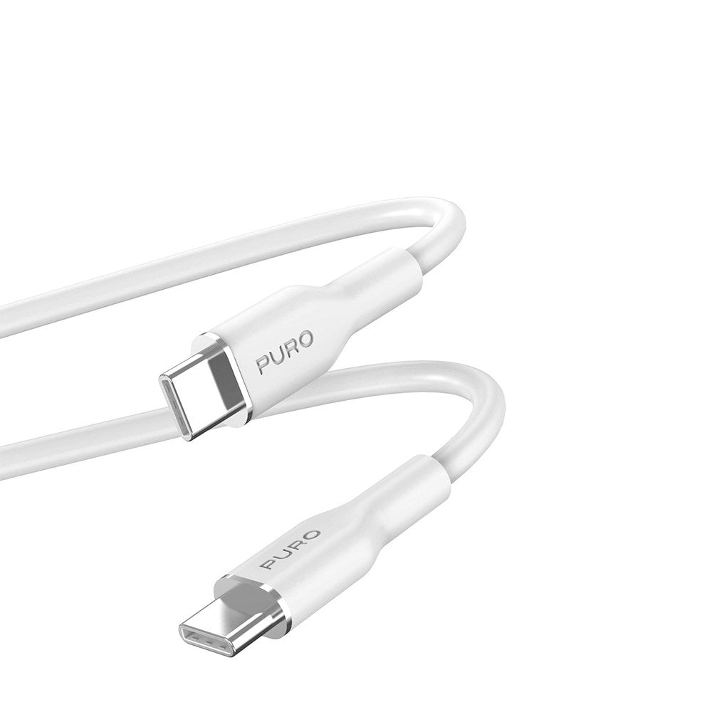 PURO Soft - USB-C til USB-C Kabel - 1.5m - Hvid